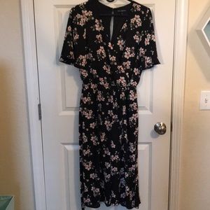 Flowery mid calf jumpsuit